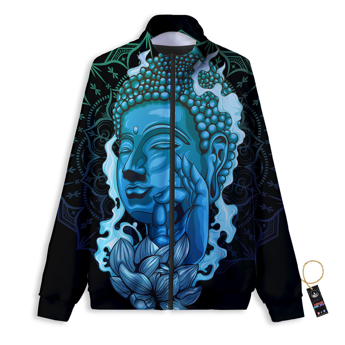 Buddha Blue Print Track Jacket-grizzshop