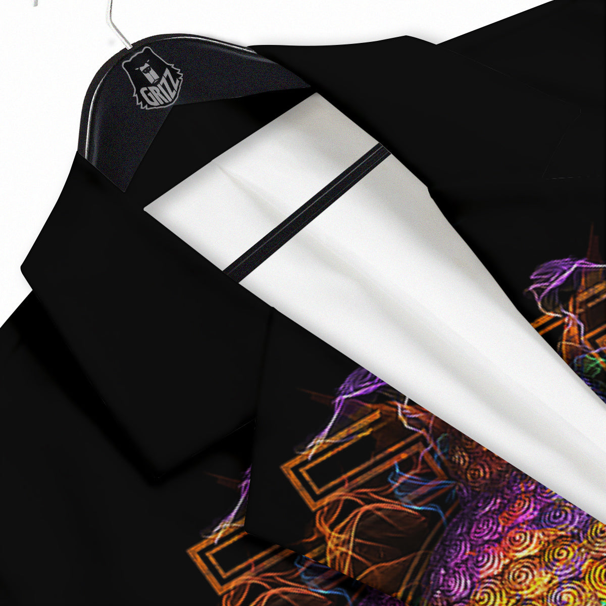 Buddha Colorful Print Men's Sport Coat-grizzshop