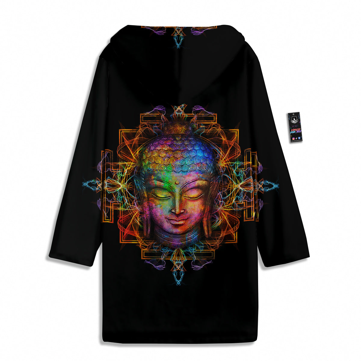 Buddha Colorful Print Men's Windbreaker Jacket-grizzshop