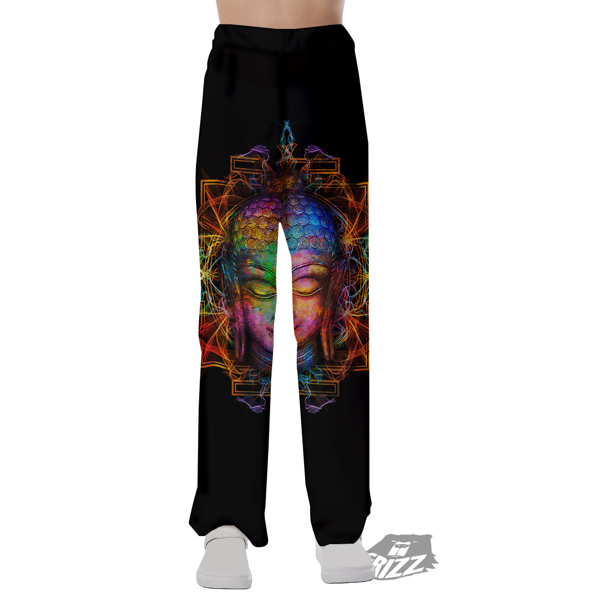 Buddha Colorful Print Pajama Pants-grizzshop