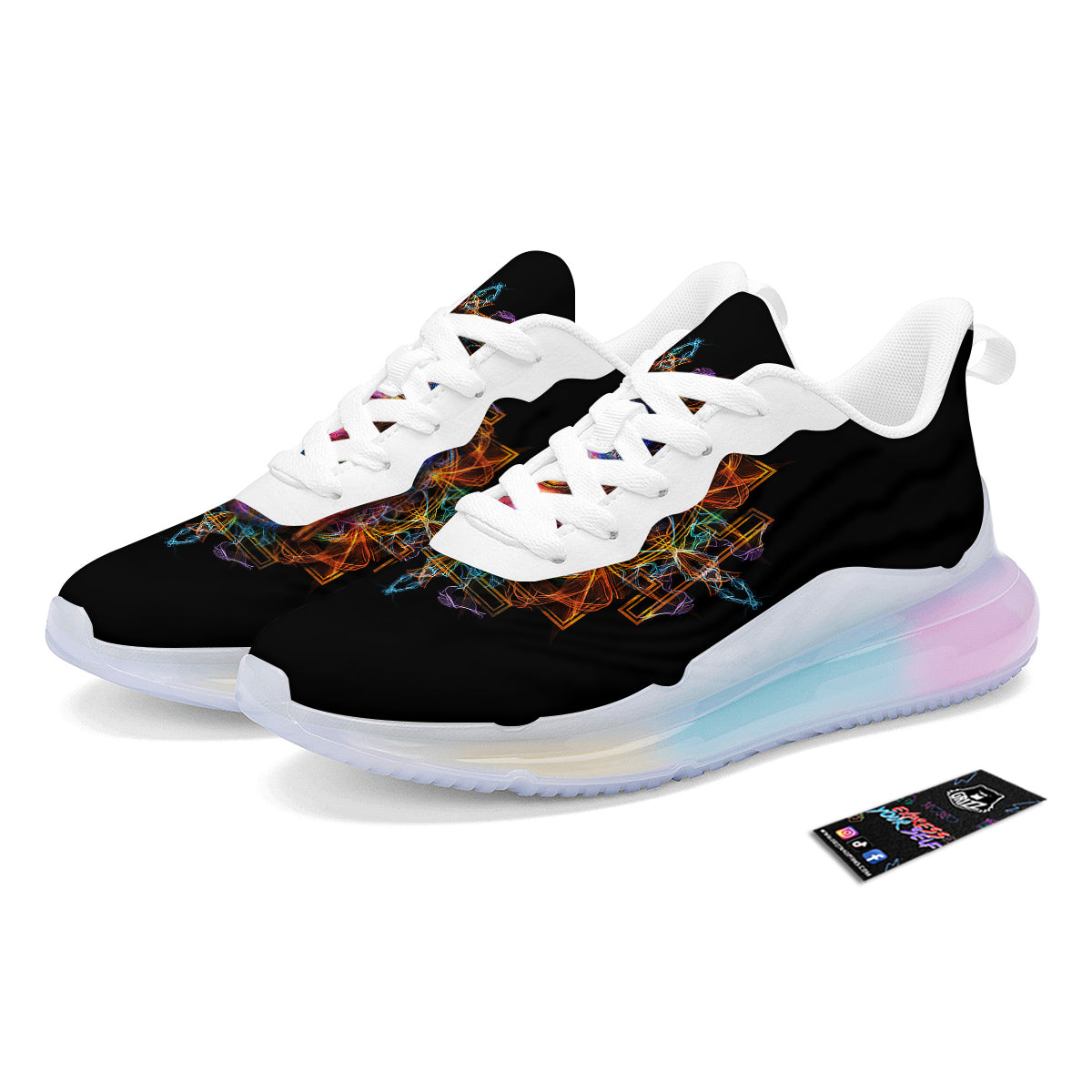 Buddha Colorful Print Running Sneakers-grizzshop