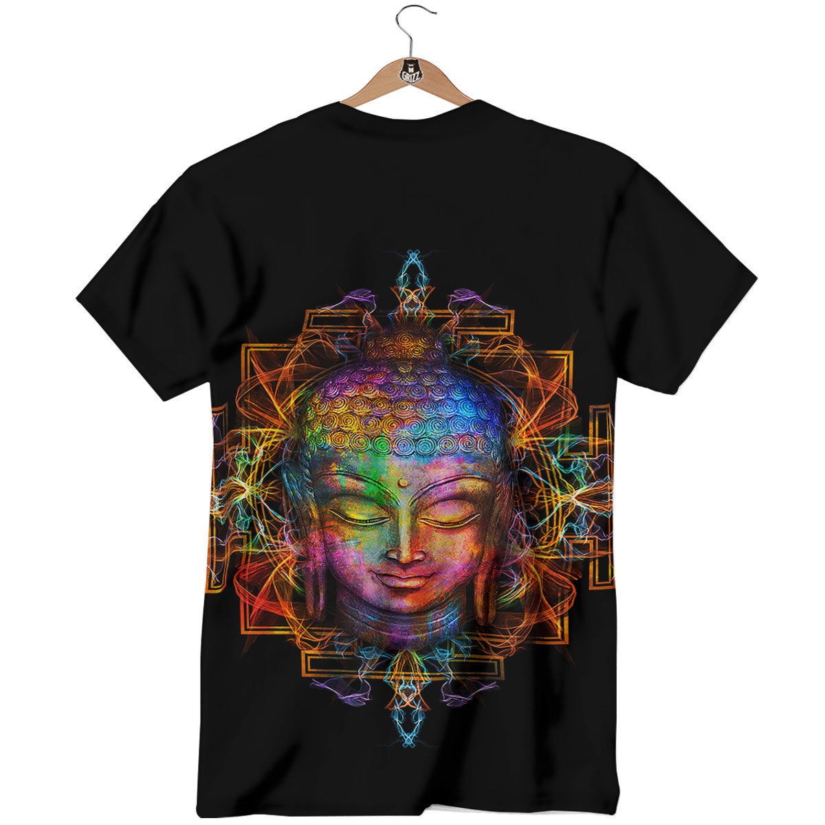 Buddha Colorful Print T-Shirt-grizzshop