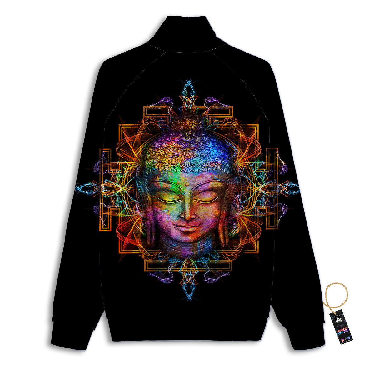Buddha Colorful Print Track Jacket-grizzshop
