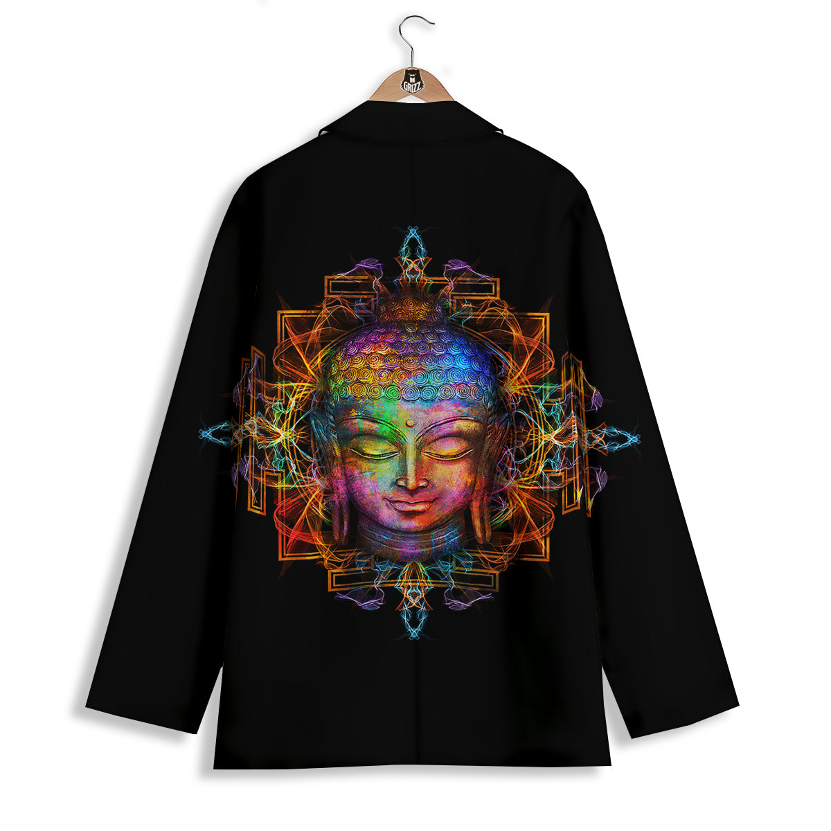 Buddha Colorful Print Women's Blazer-grizzshop