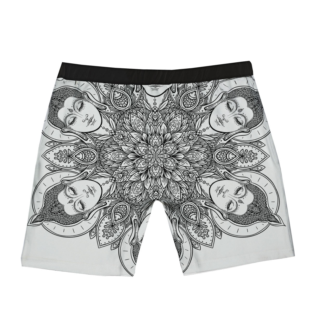 Buddha Face Ornate Mandala Print Boxer Briefs-grizzshop