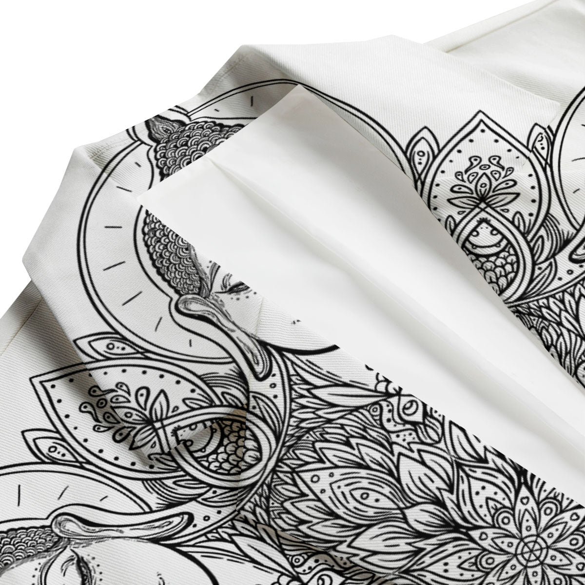 Buddha Face Ornate Mandala Print Men's Blazer-grizzshop
