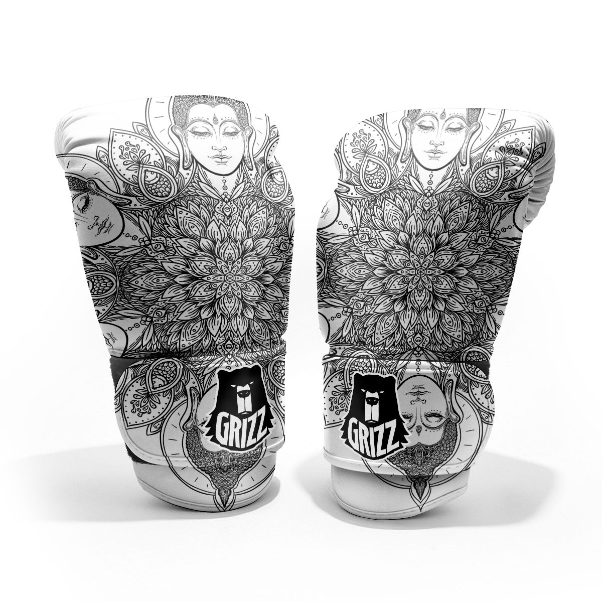 Buddha Face Ornate Mandala Print Pro Boxing Glove