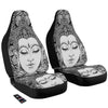 Buddha Mandala Spiritual Black White Print Car Seat Covers-grizzshop