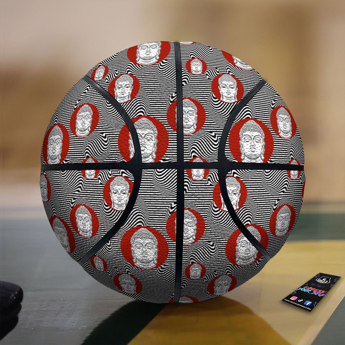 Buddha Print Pattern Basketball-grizzshop