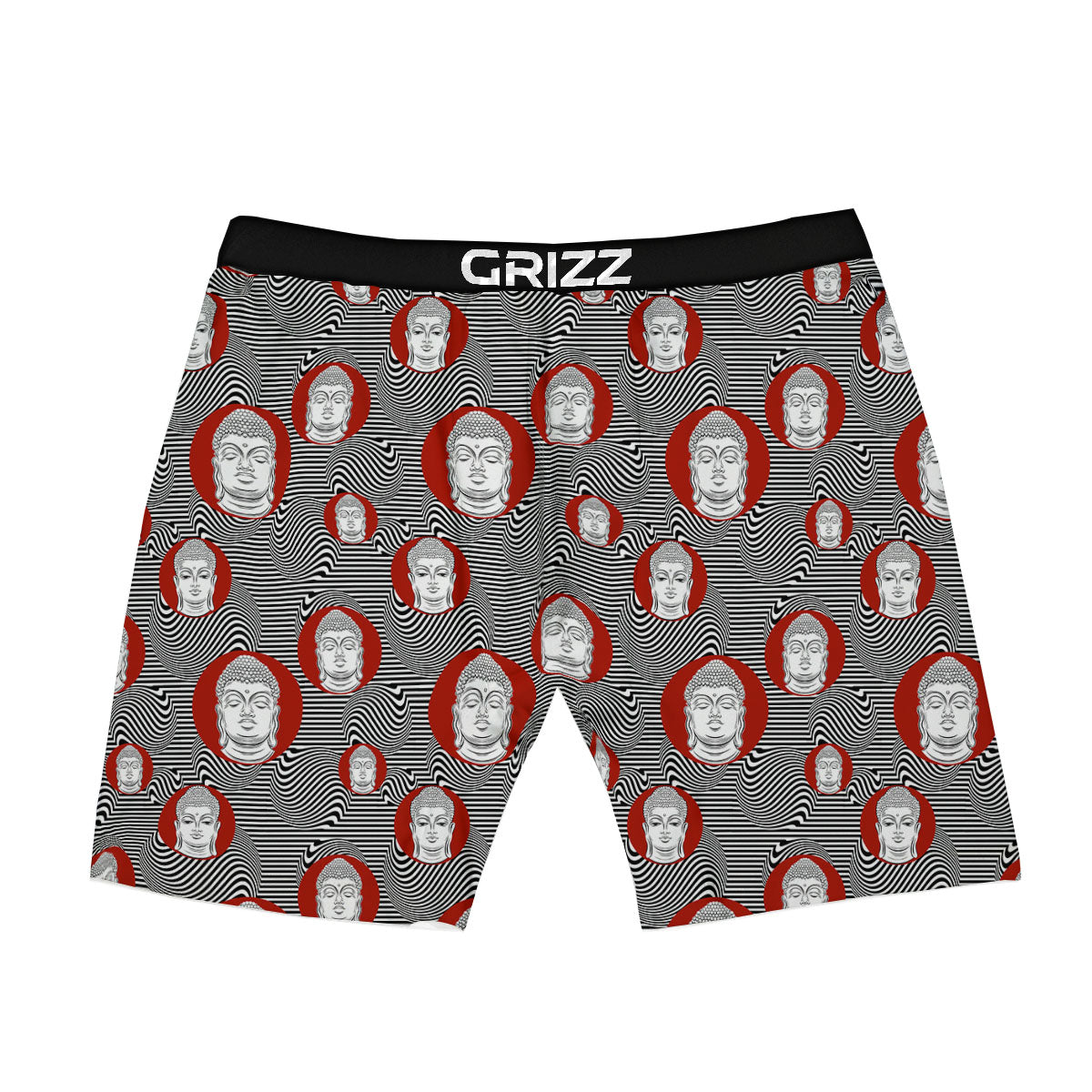 Buddha Print Pattern Boxer Briefs-grizzshop