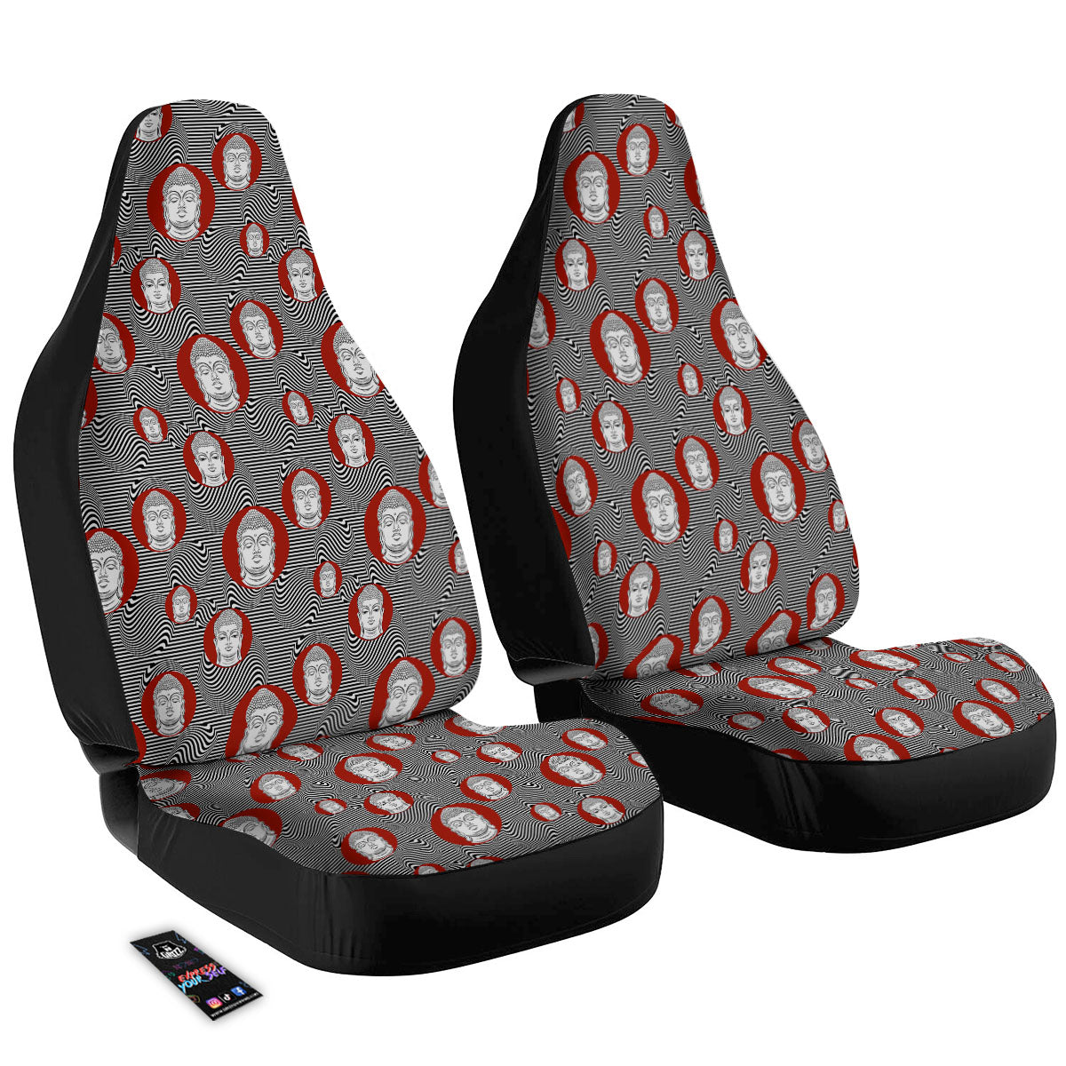 Buddha Print Pattern Car Seat Covers-grizzshop