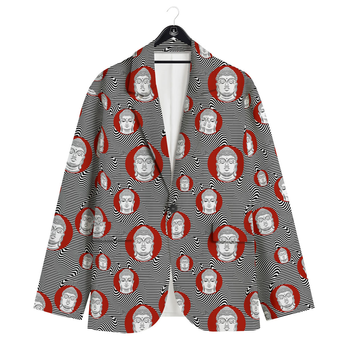 Buddha Print Pattern Men's Sport Coat-grizzshop
