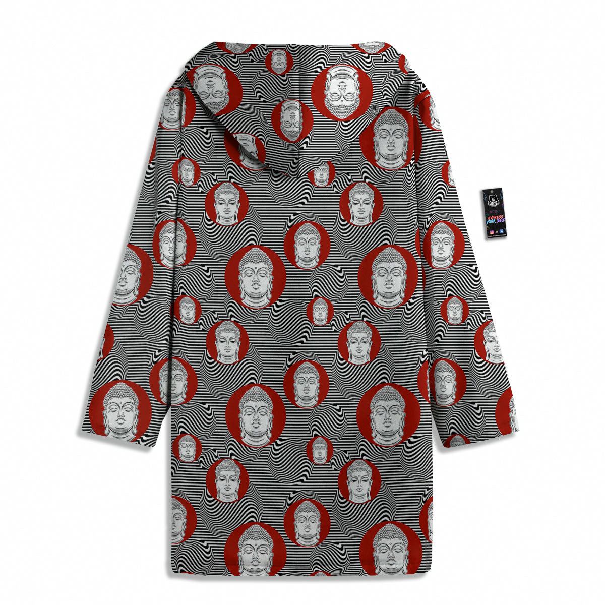Buddha Print Pattern Men's Windbreaker Jacket-grizzshop