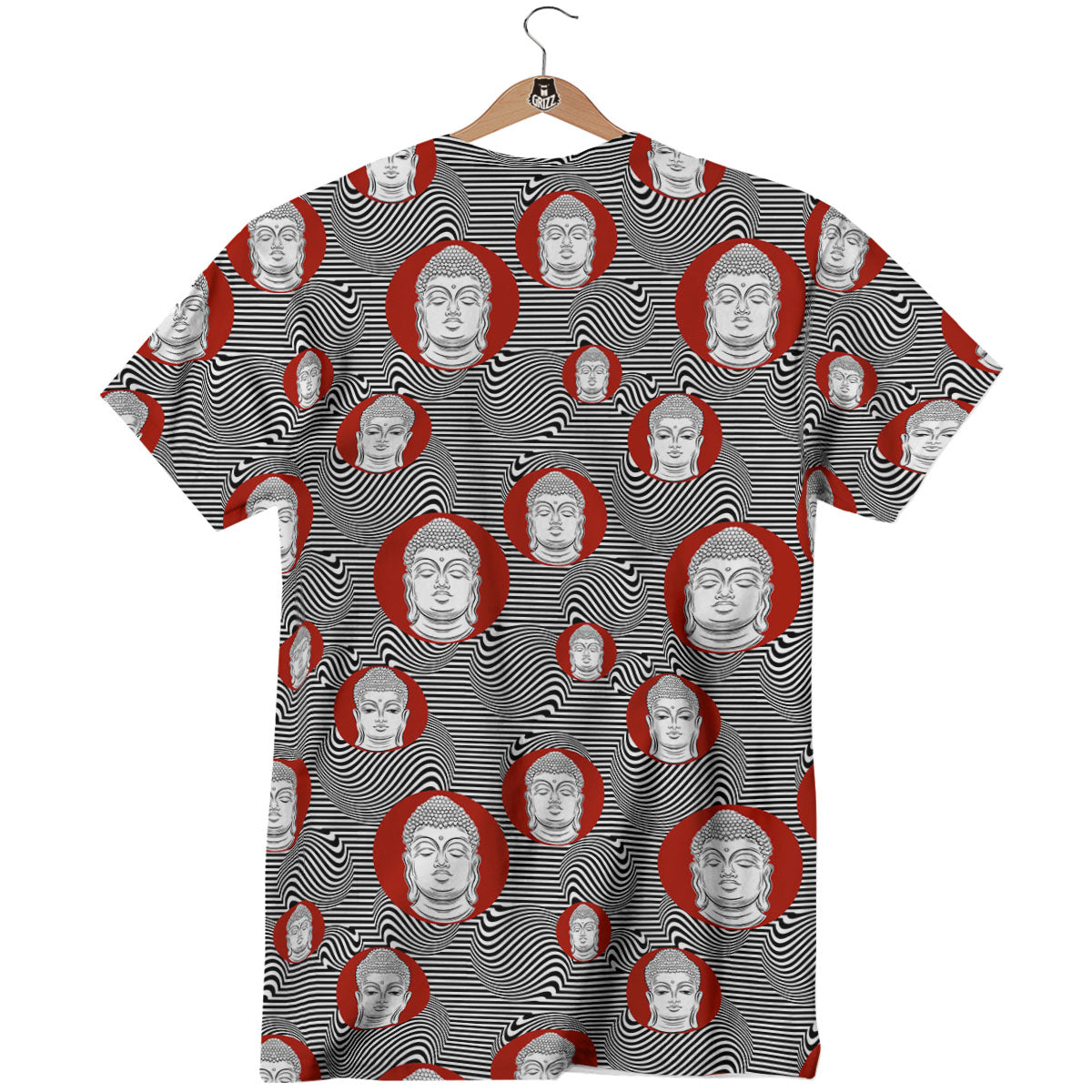 Buddha Print Pattern T-Shirt-grizzshop