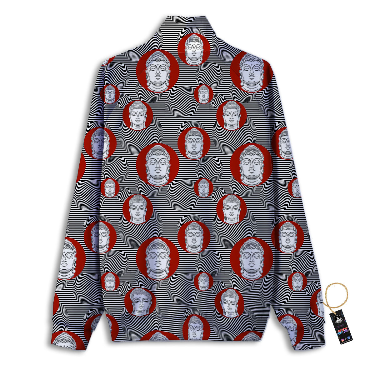 Buddha Print Pattern Track Jacket-grizzshop