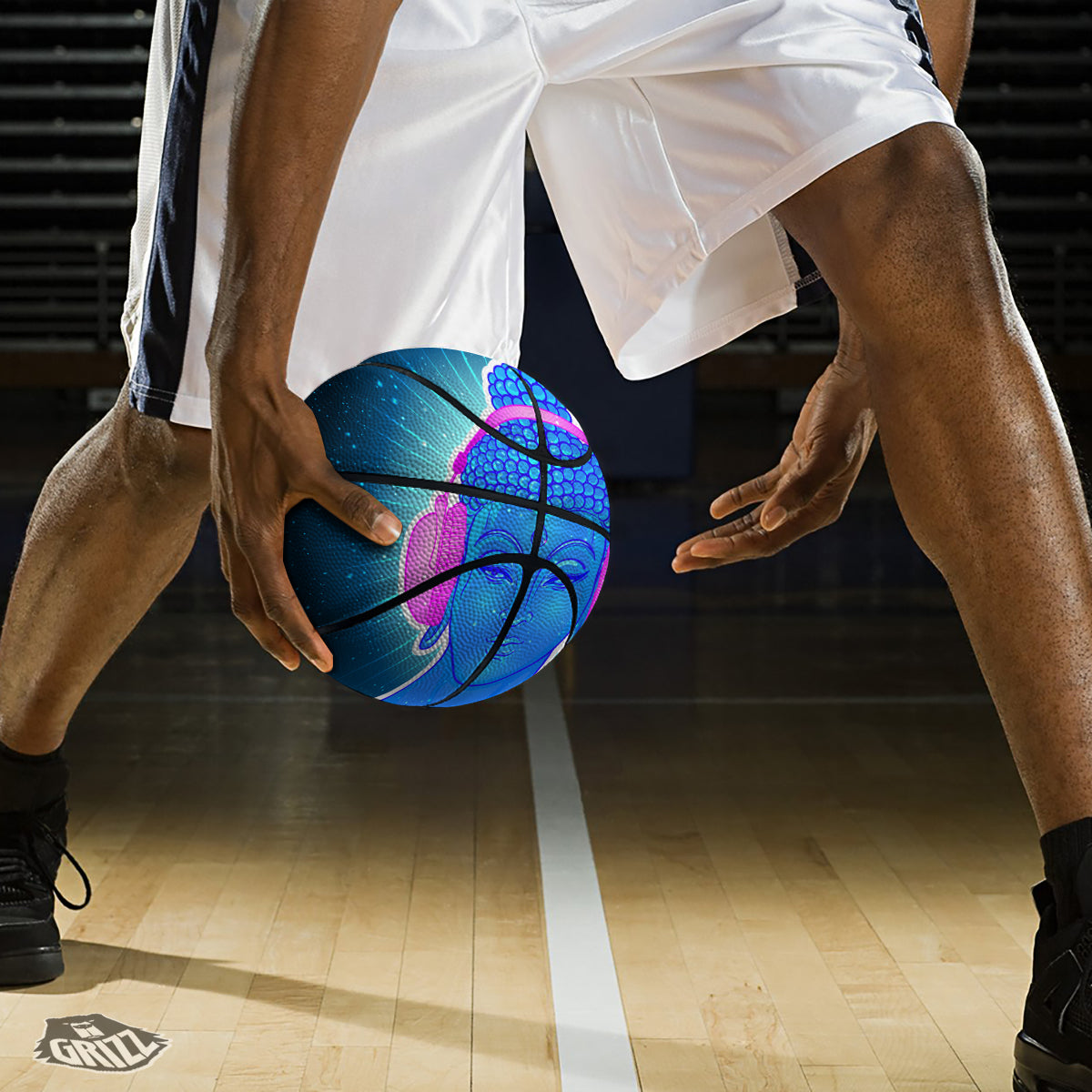 Buddha Psychedelic Print Basketball-grizzshop