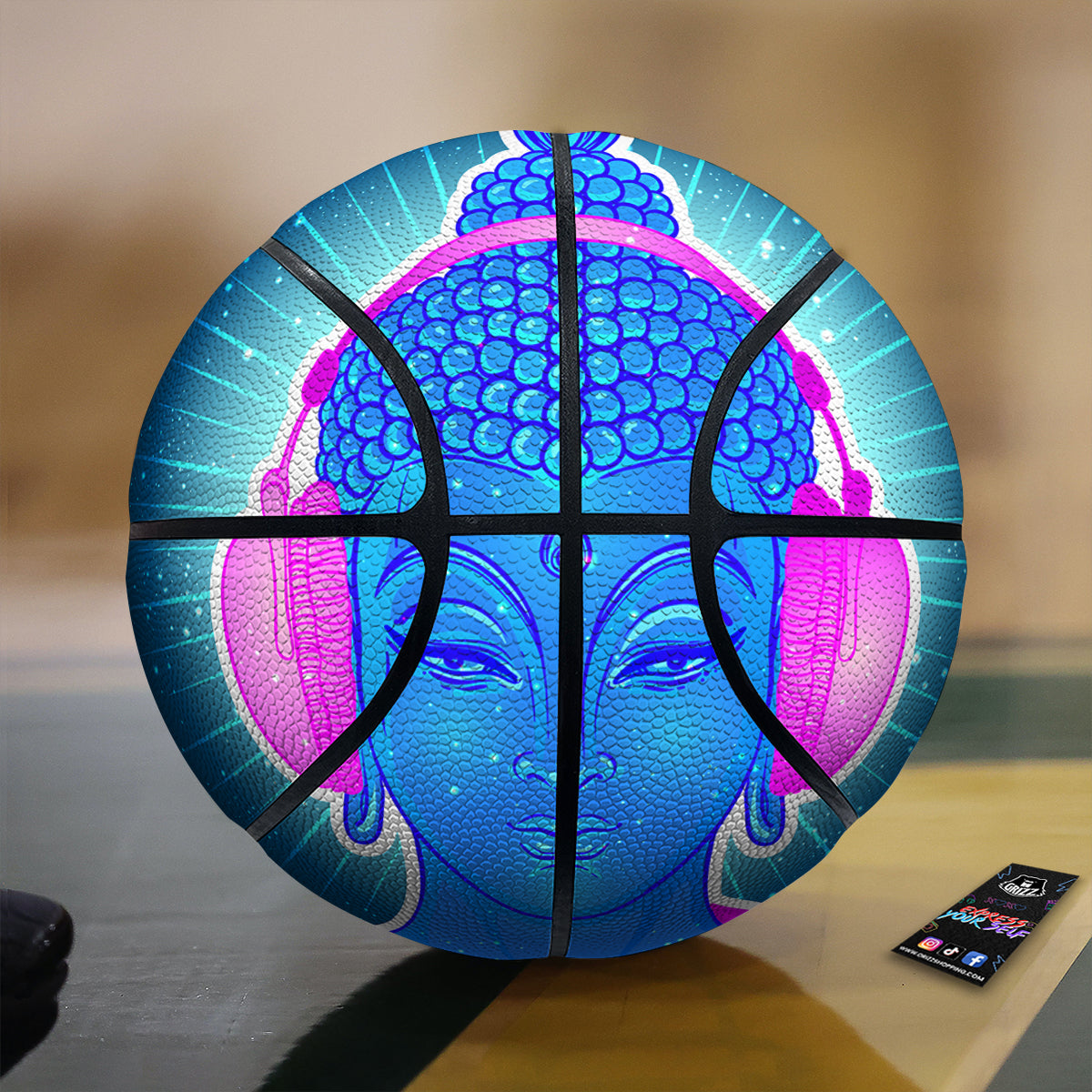 Buddha Psychedelic Print Basketball-grizzshop