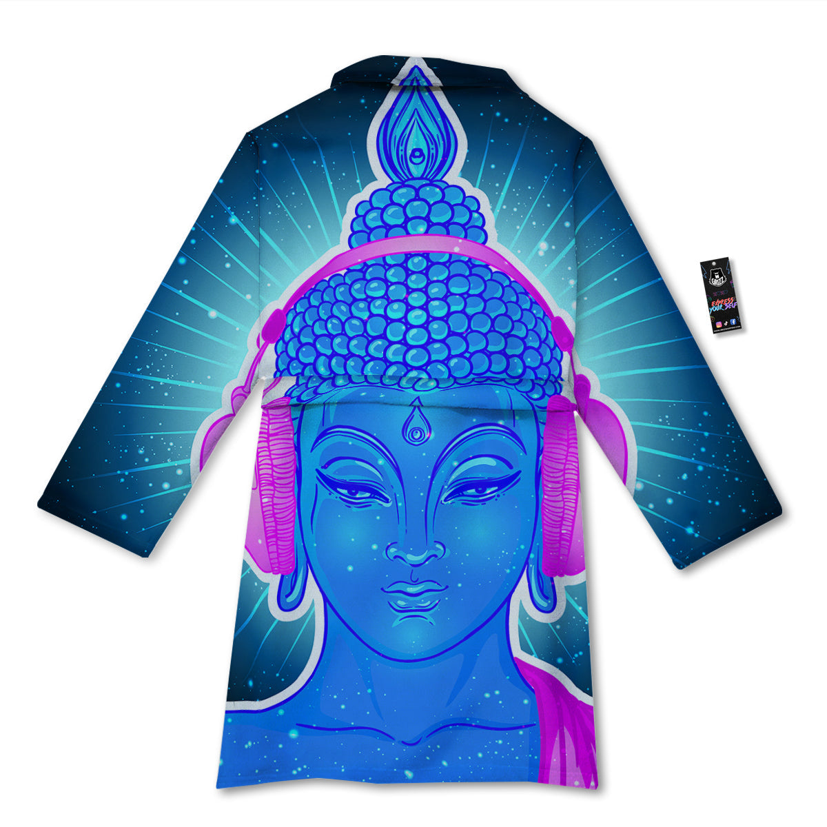 Buddha Psychedelic Print Bathrobe-grizzshop