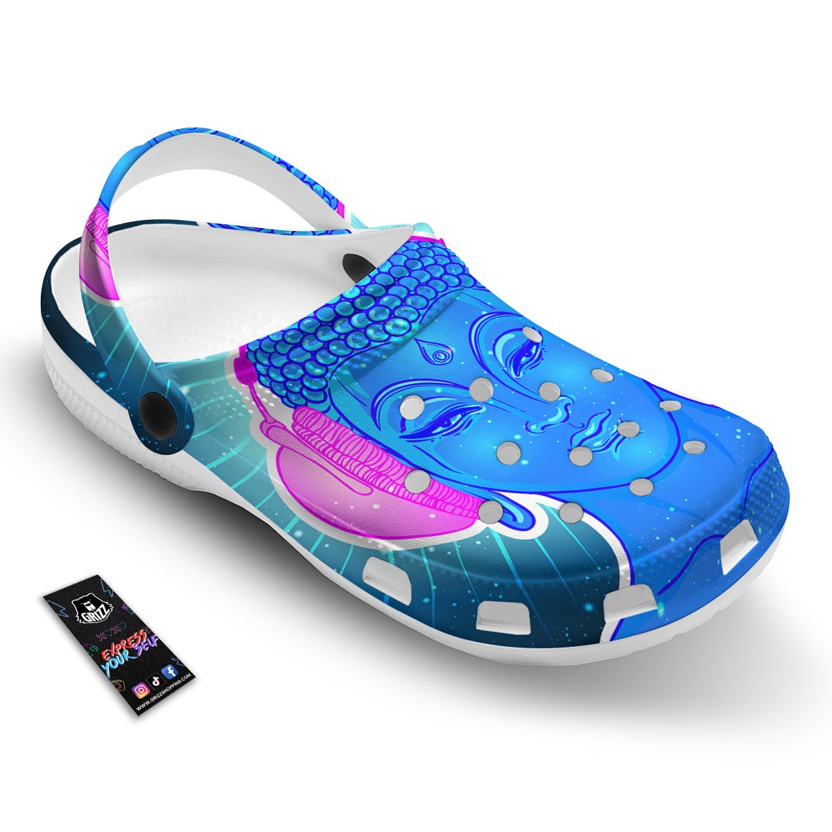 Buddha Psychedelic Print Clog-grizzshop