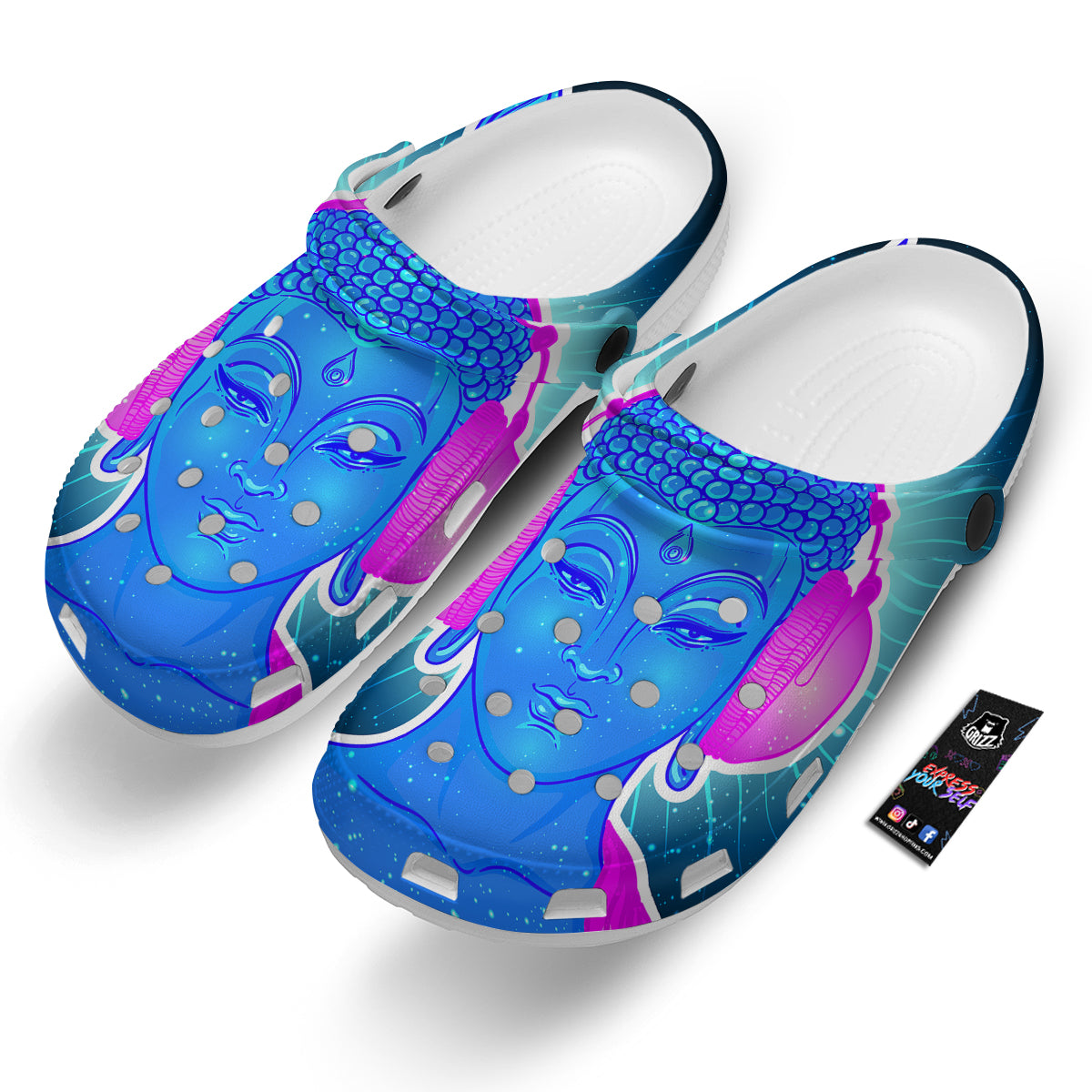 Buddha Psychedelic Print Clog-grizzshop