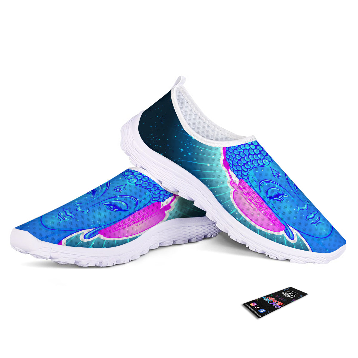 Buddha Psychedelic Print Nurse Shoes-grizzshop