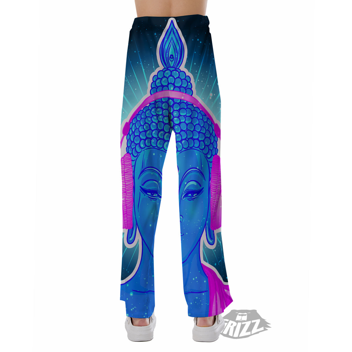 Buddha Psychedelic Print Pajama Pants-grizzshop