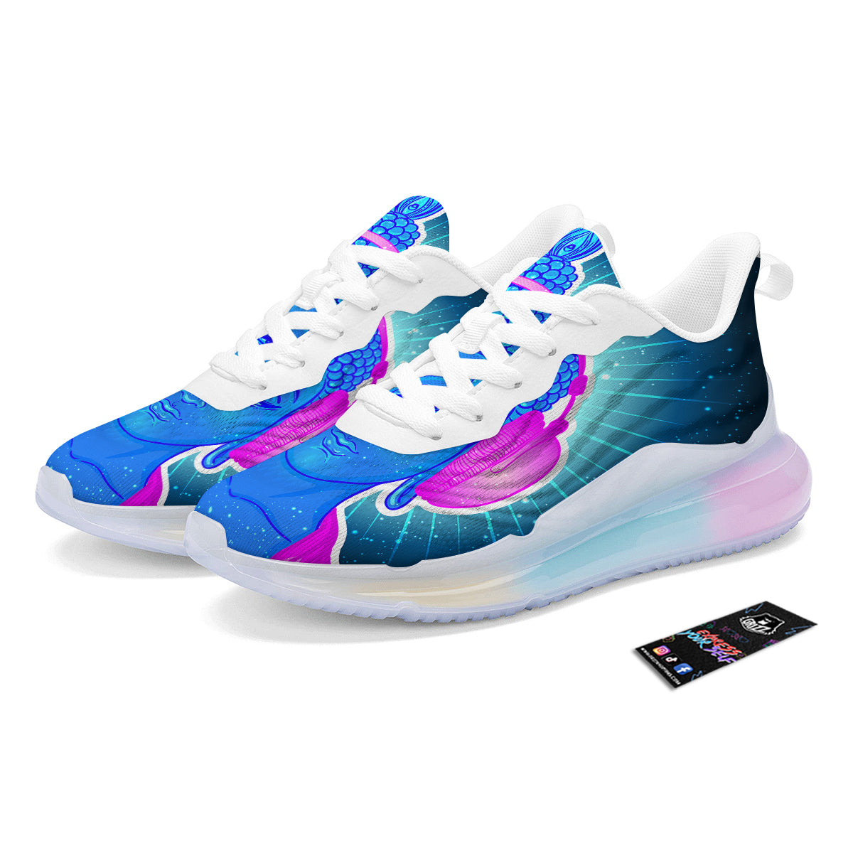 Buddha Psychedelic Print Running Sneakers-grizzshop