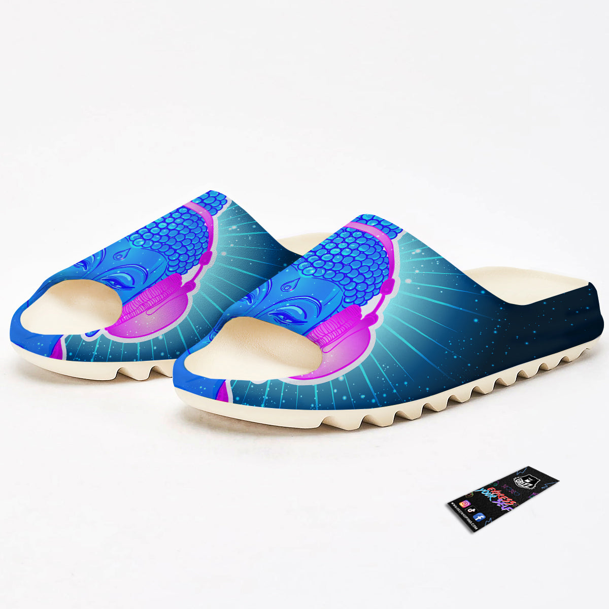 Buddha Psychedelic Print Sandals-grizzshop