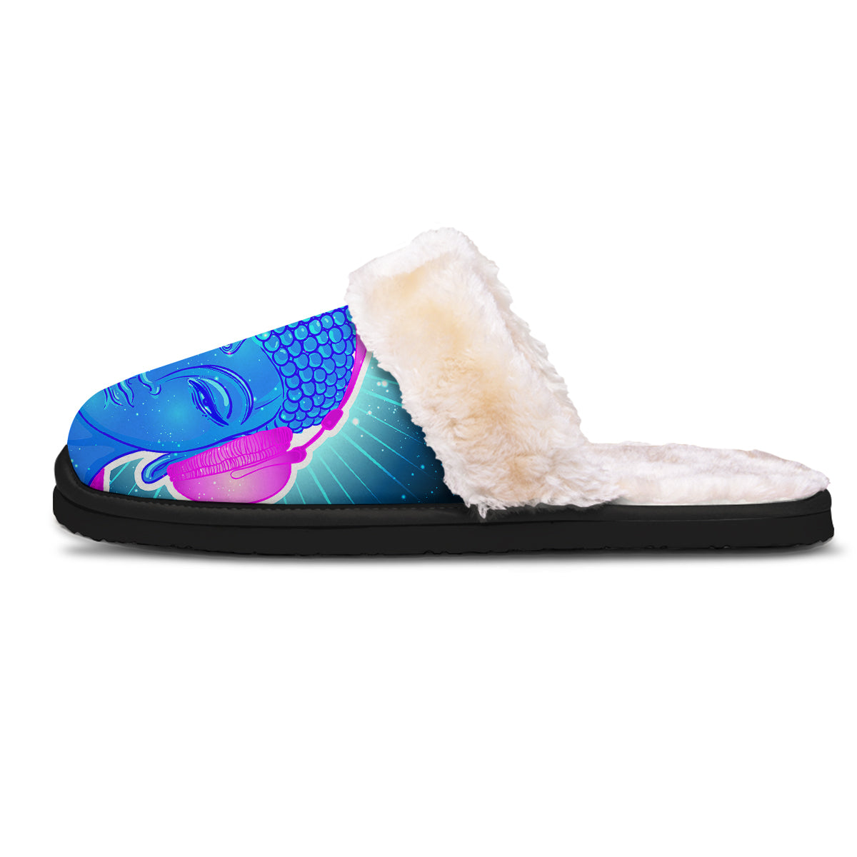 Buddha Psychedelic Print Slippers-grizzshop
