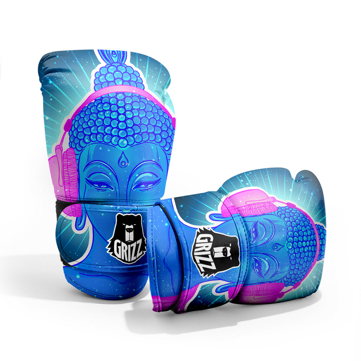 Buddha Psychedelic Print Pro Boxing Glove