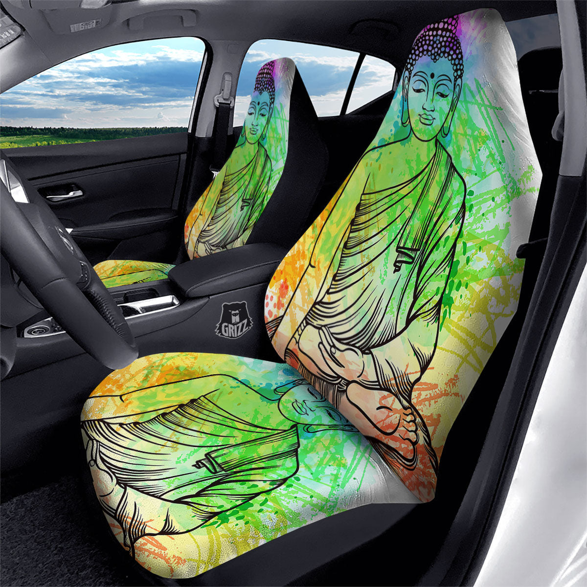 Buddha Reggae Print Car Seat Covers-grizzshop