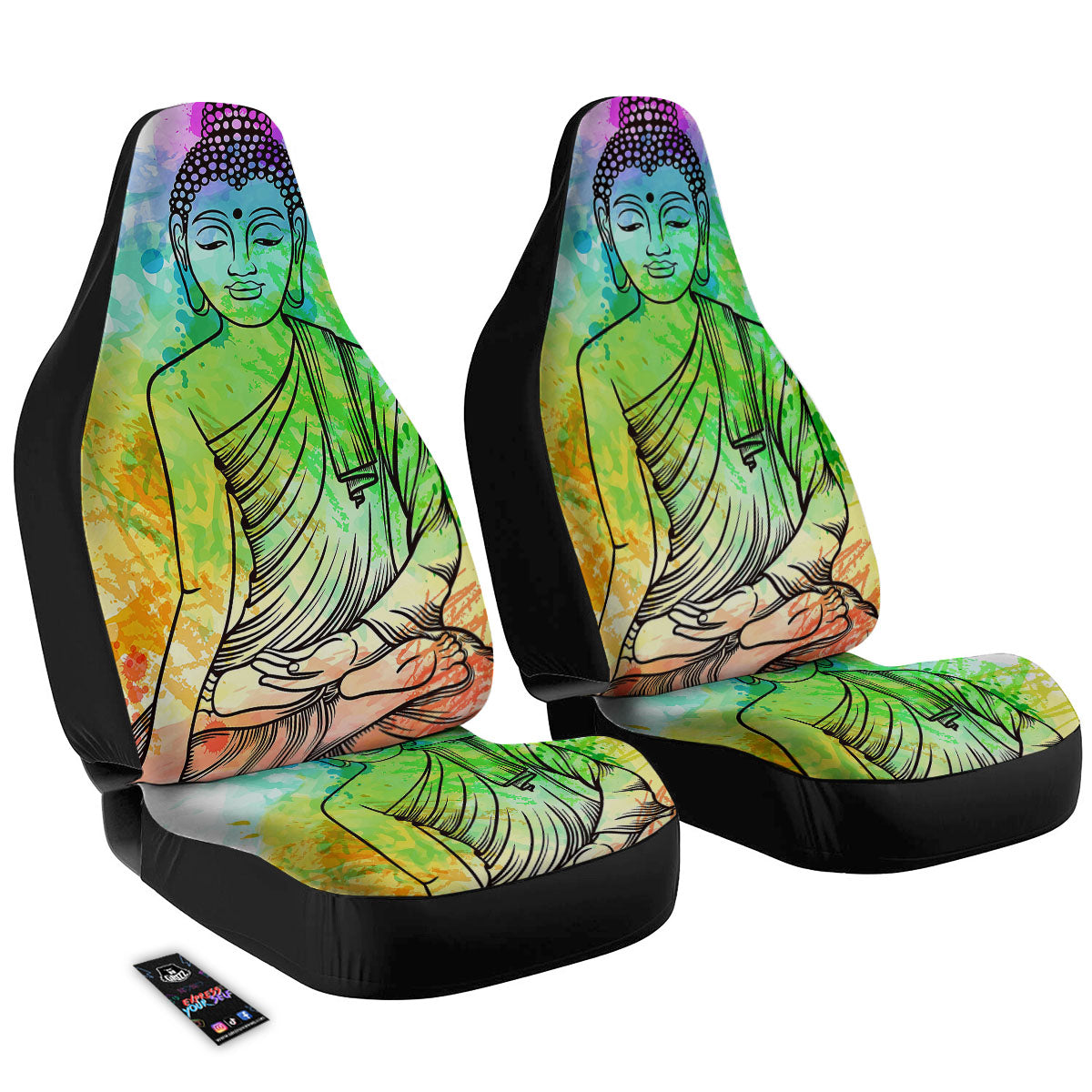 Buddha Reggae Print Car Seat Covers-grizzshop