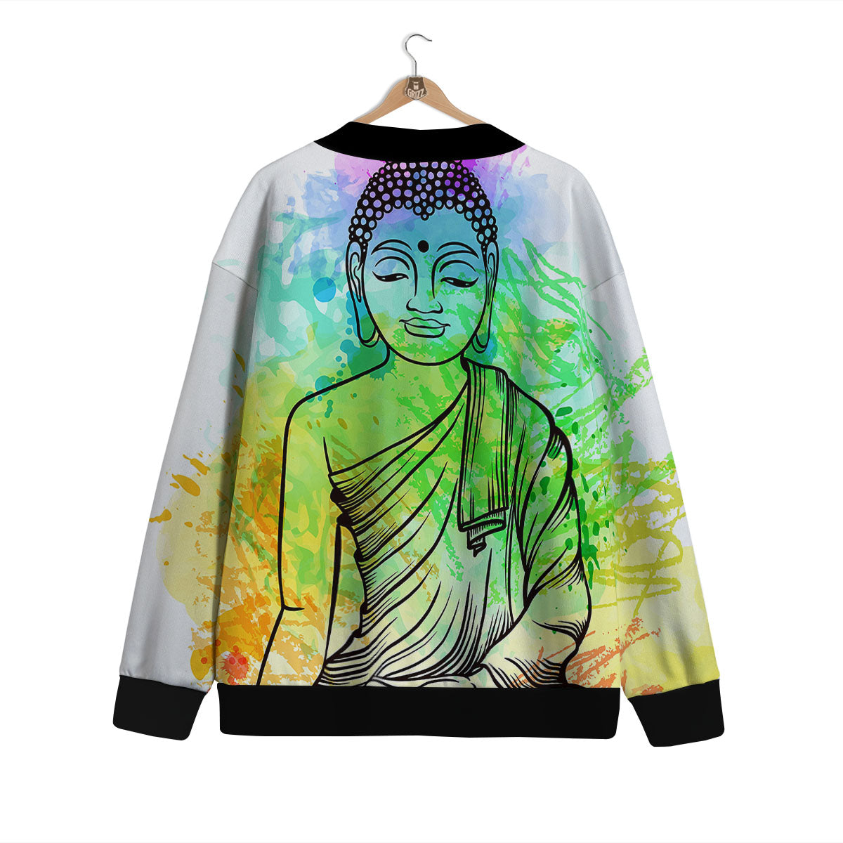 Buddha Reggae Print Cardigan-grizzshop