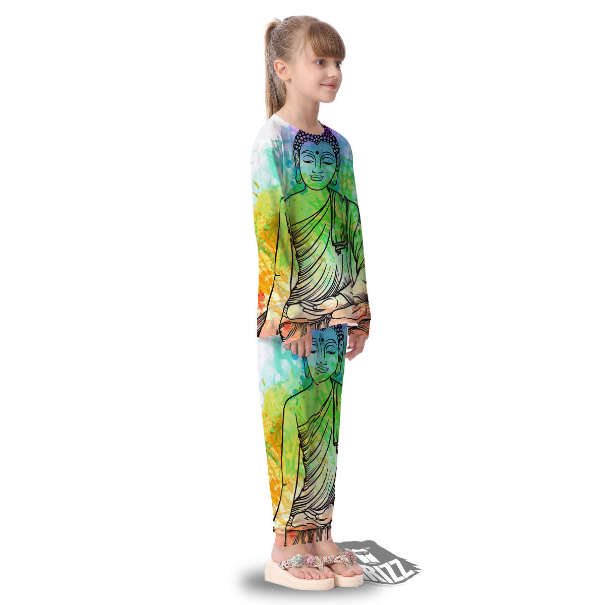 Buddha Reggae Print Kid's Pajamas-grizzshop