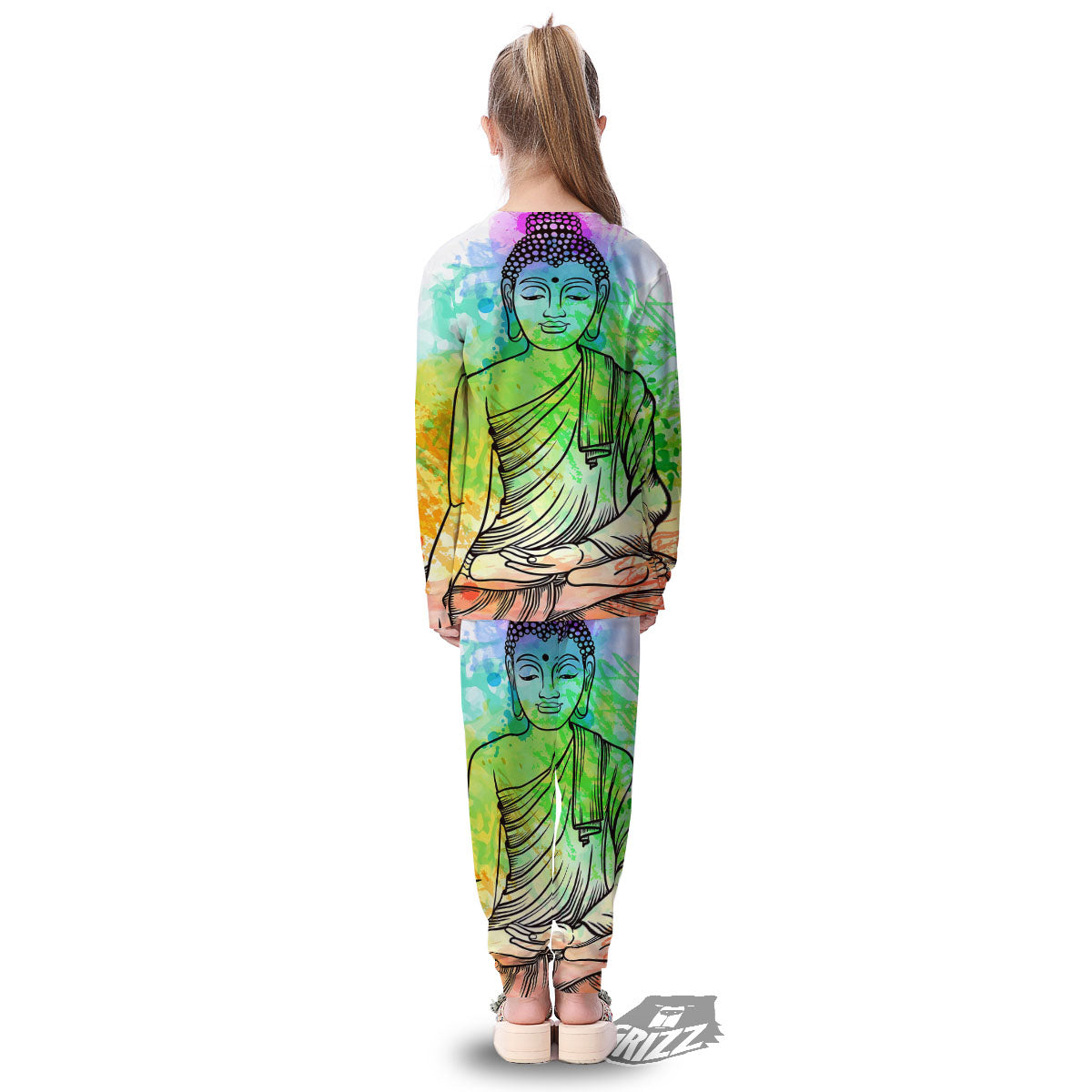 Buddha Reggae Print Kid's Pajamas-grizzshop