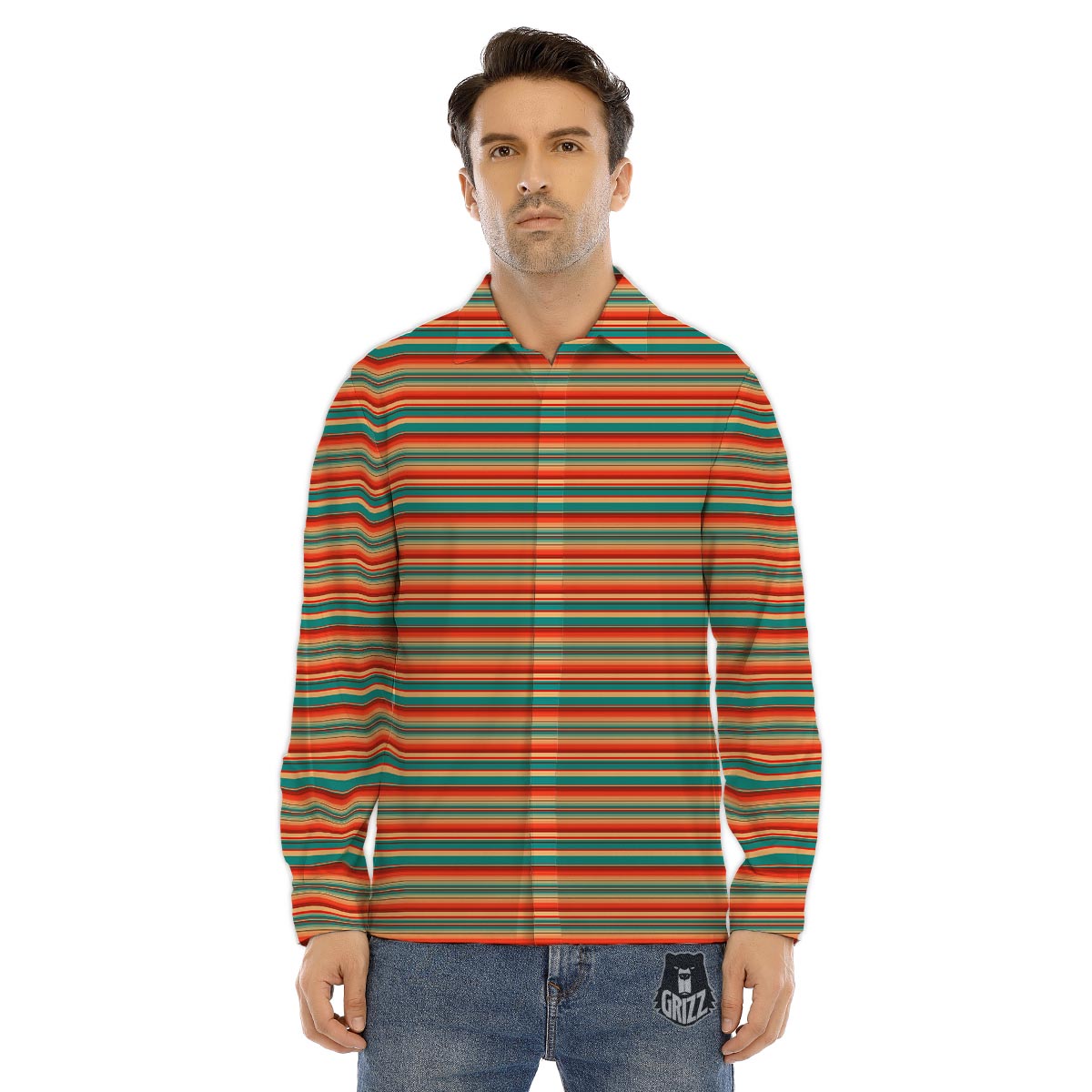 Buddha Reggae Print Men's Dress Shirts-grizzshop