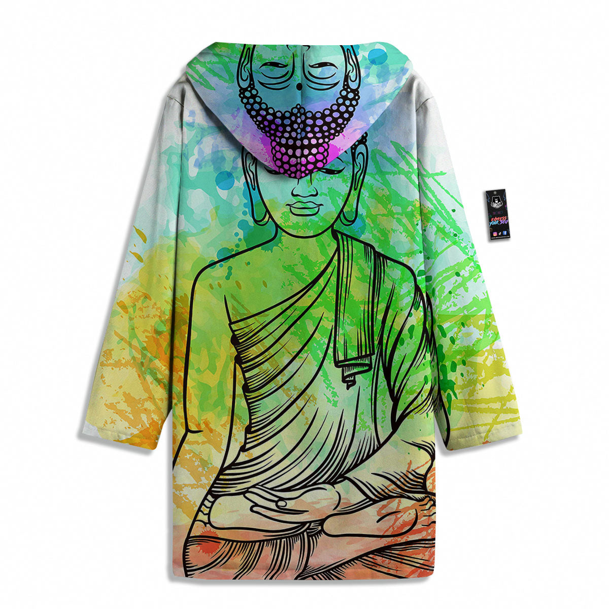 Buddha Reggae Print Men's Windbreaker Jacket-grizzshop