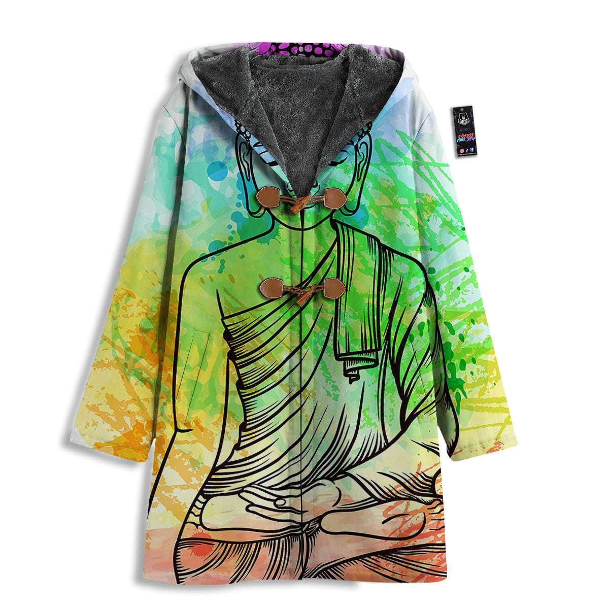 Buddha Reggae Print Men's Windbreaker Jacket-grizzshop
