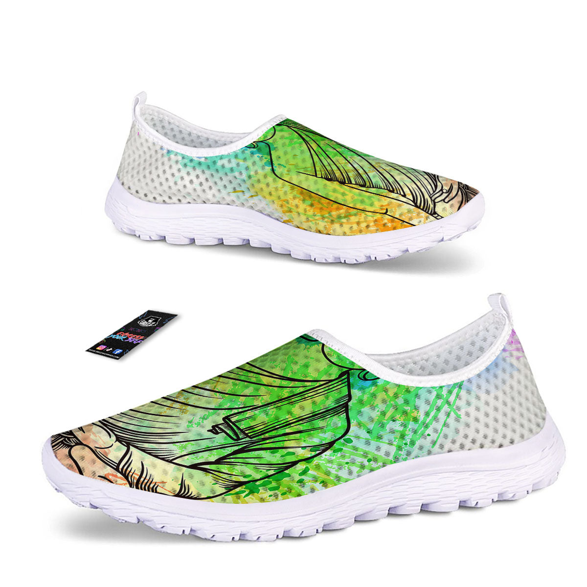 Buddha Reggae Print Nurse Shoes-grizzshop