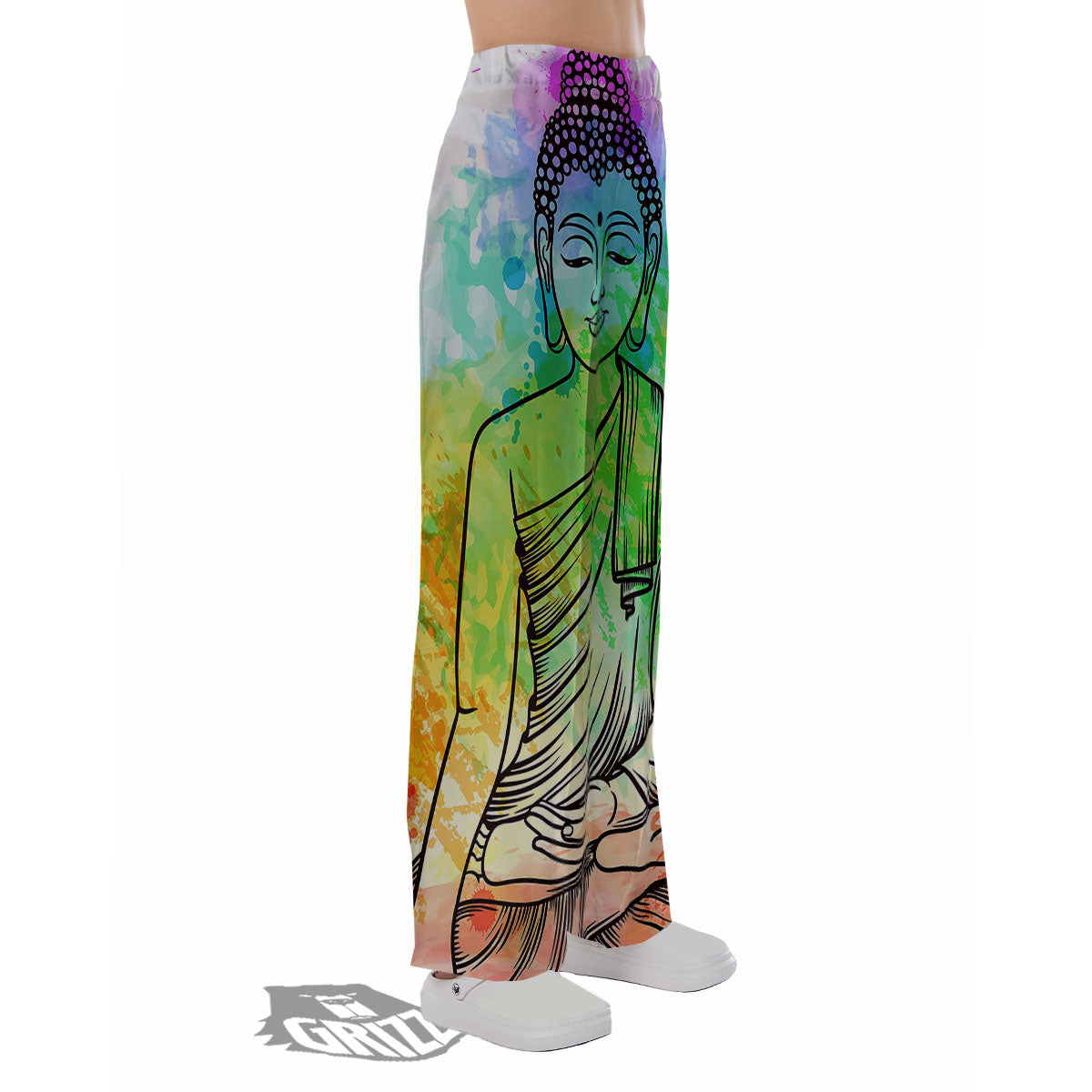 Buddha Reggae Print Pajama Pants-grizzshop