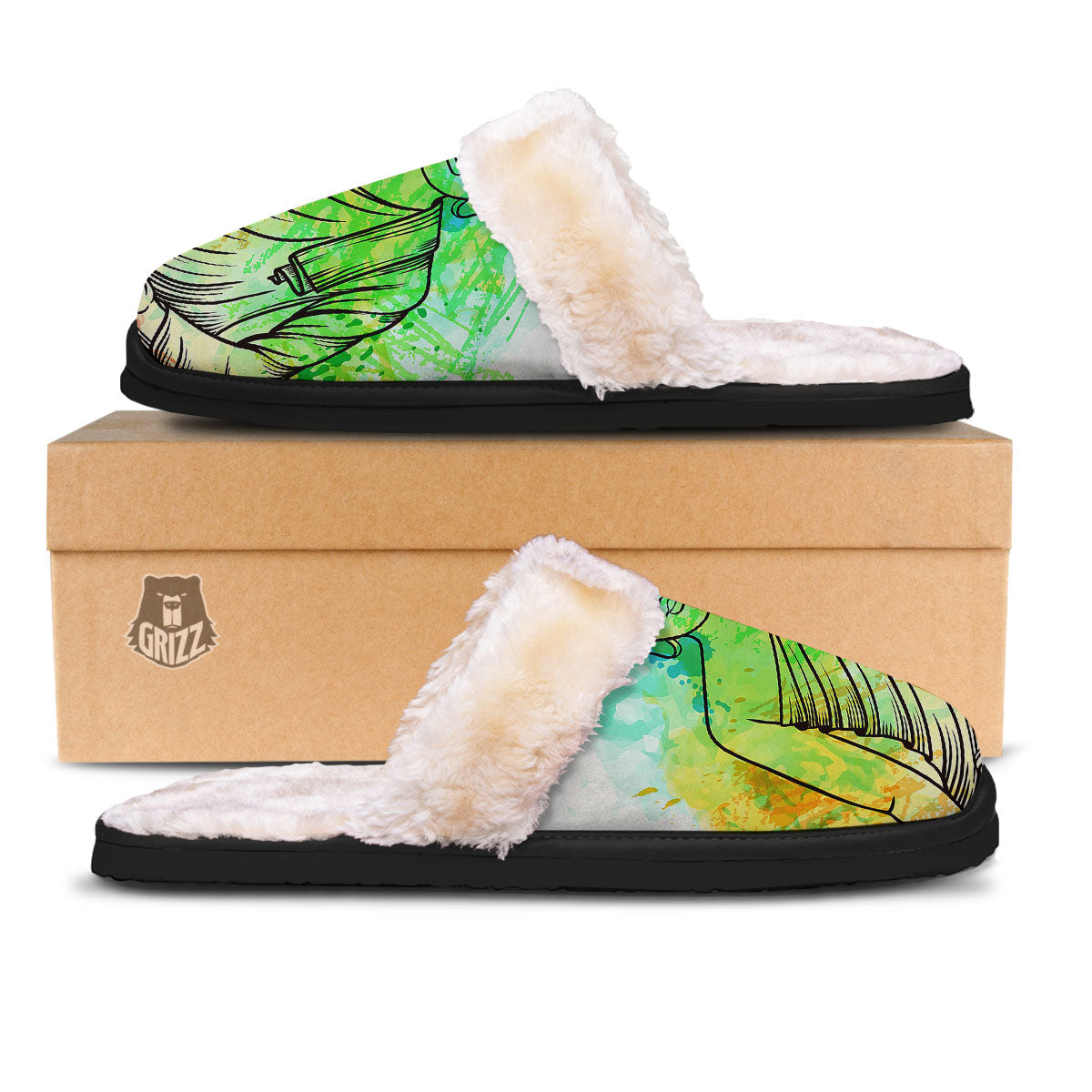 Buddha Reggae Print Slippers-grizzshop