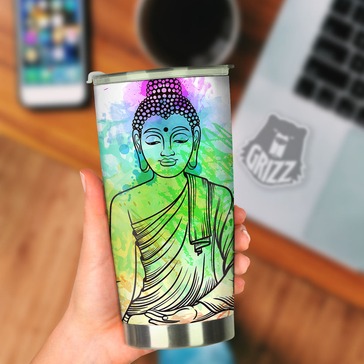 Buddha Reggae Print Tumbler-grizzshop