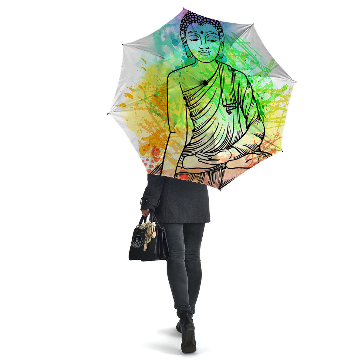 Buddha Reggae Print Umbrella-grizzshop