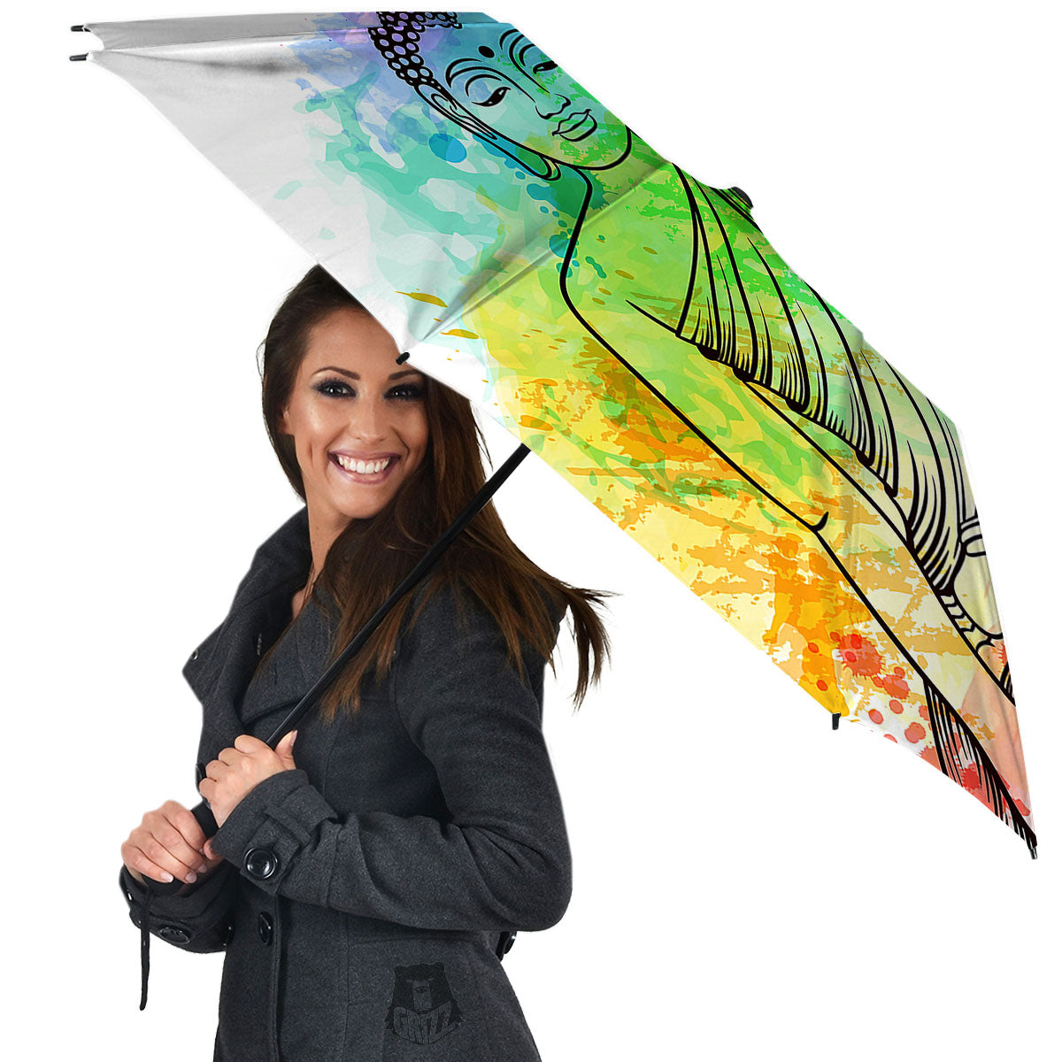 Buddha Reggae Print Umbrella-grizzshop