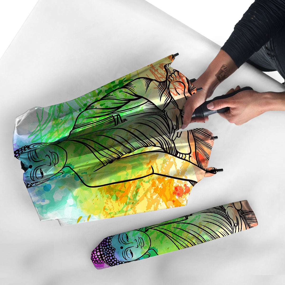 Buddha Reggae Print Umbrella-grizzshop