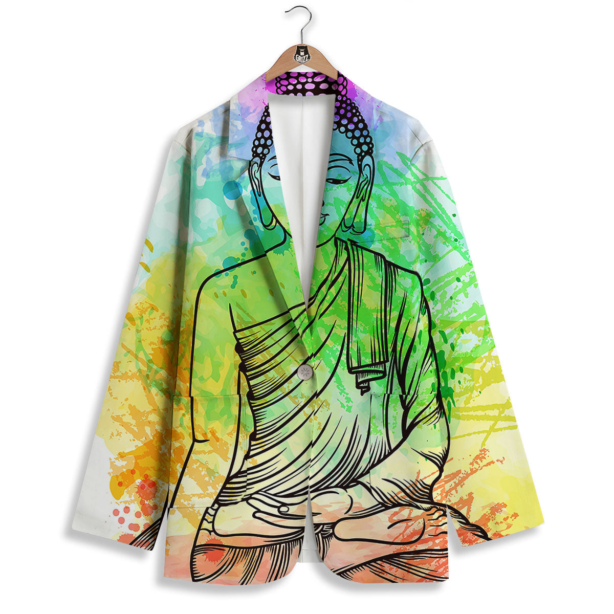 Buddha Reggae Print Women's Blazer-grizzshop