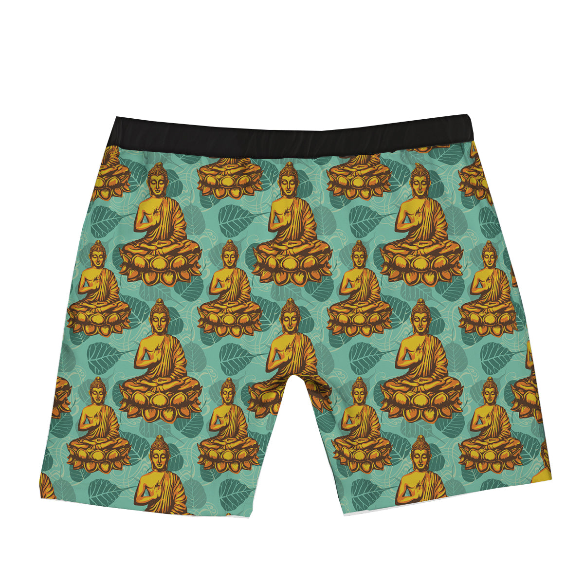 Buddha Sits On The Leaf Print Pattern Boxer Briefs-grizzshop