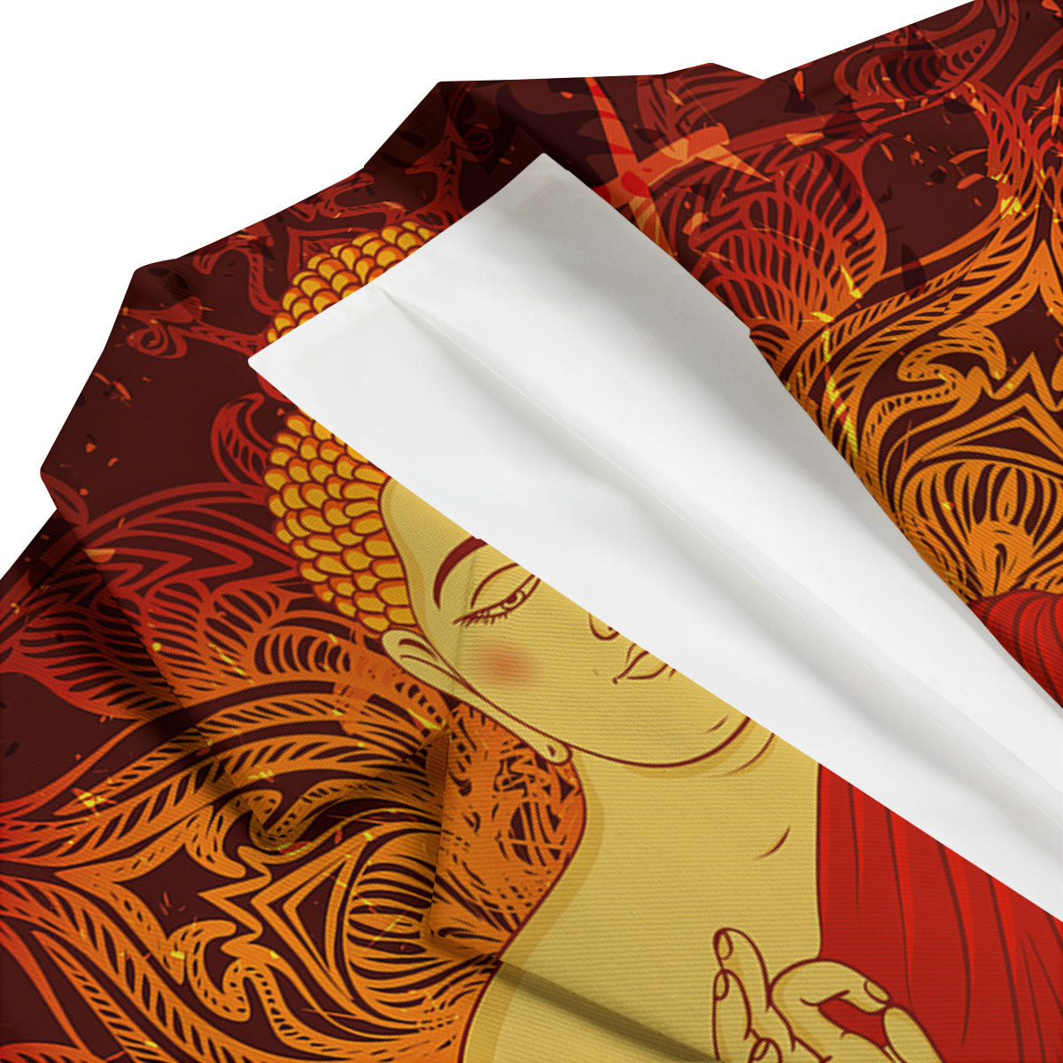 Buddha Statue Vintage Print Men's Blazer-grizzshop