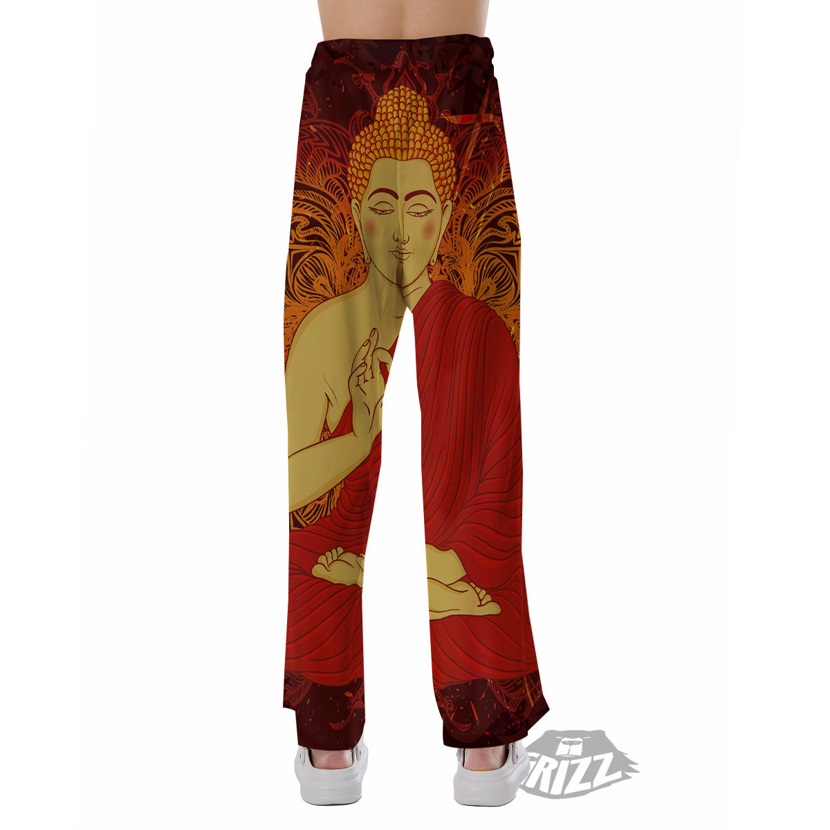 Buddha Statue Vintage Print Pajama Pants-grizzshop
