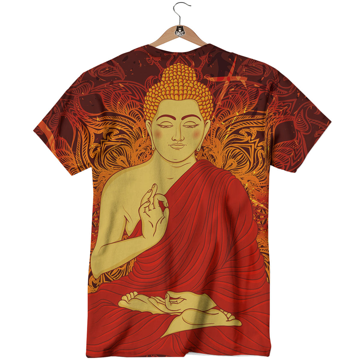 Buddha Statue Vintage Print T-Shirt-grizzshop